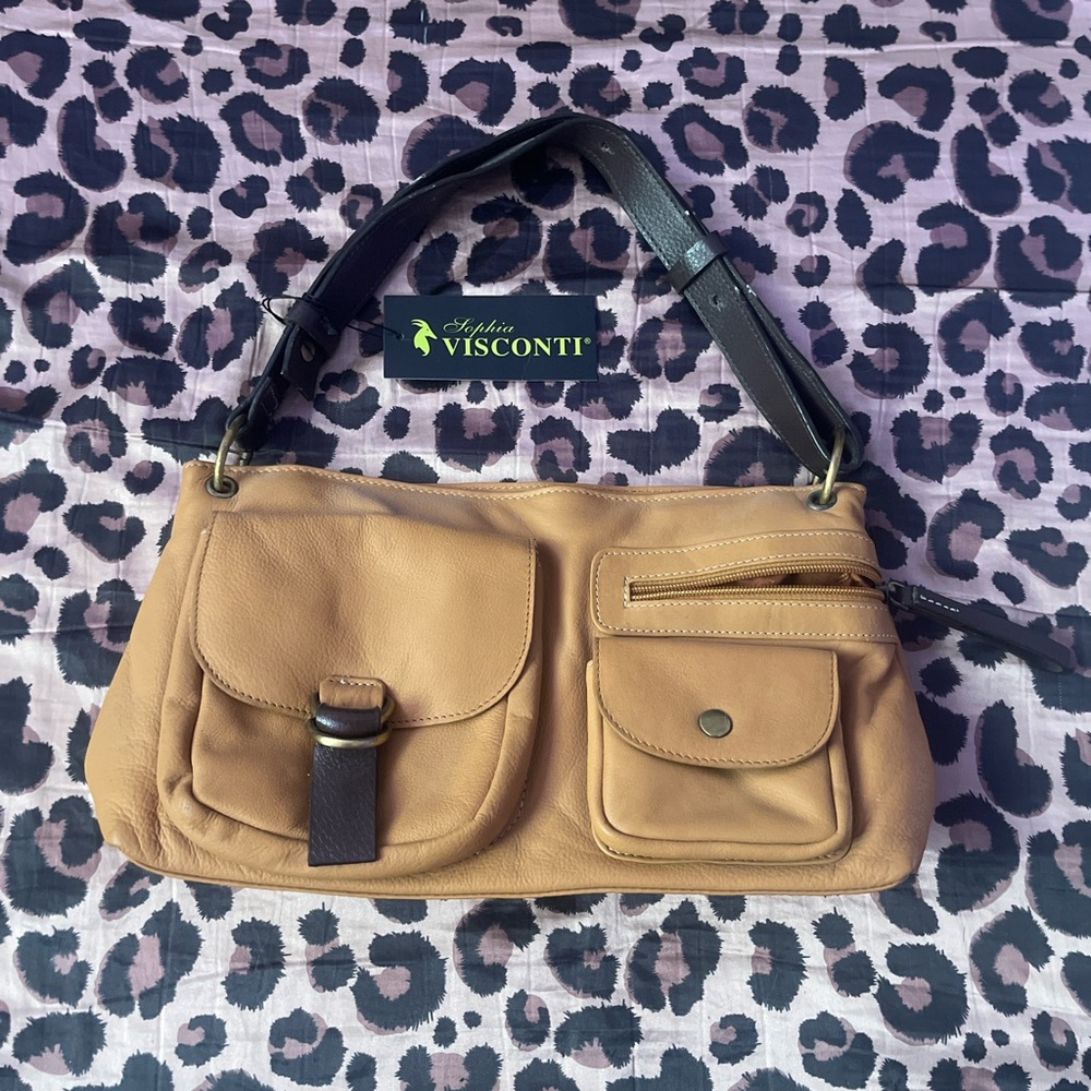 Tan Leather Shoulder Bag